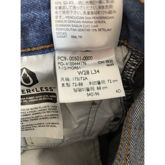 Levis 501 Men Jeans Button Fly 28x30 (measured) Medium Wash Straight Leg Regular - Picture 7 of 12